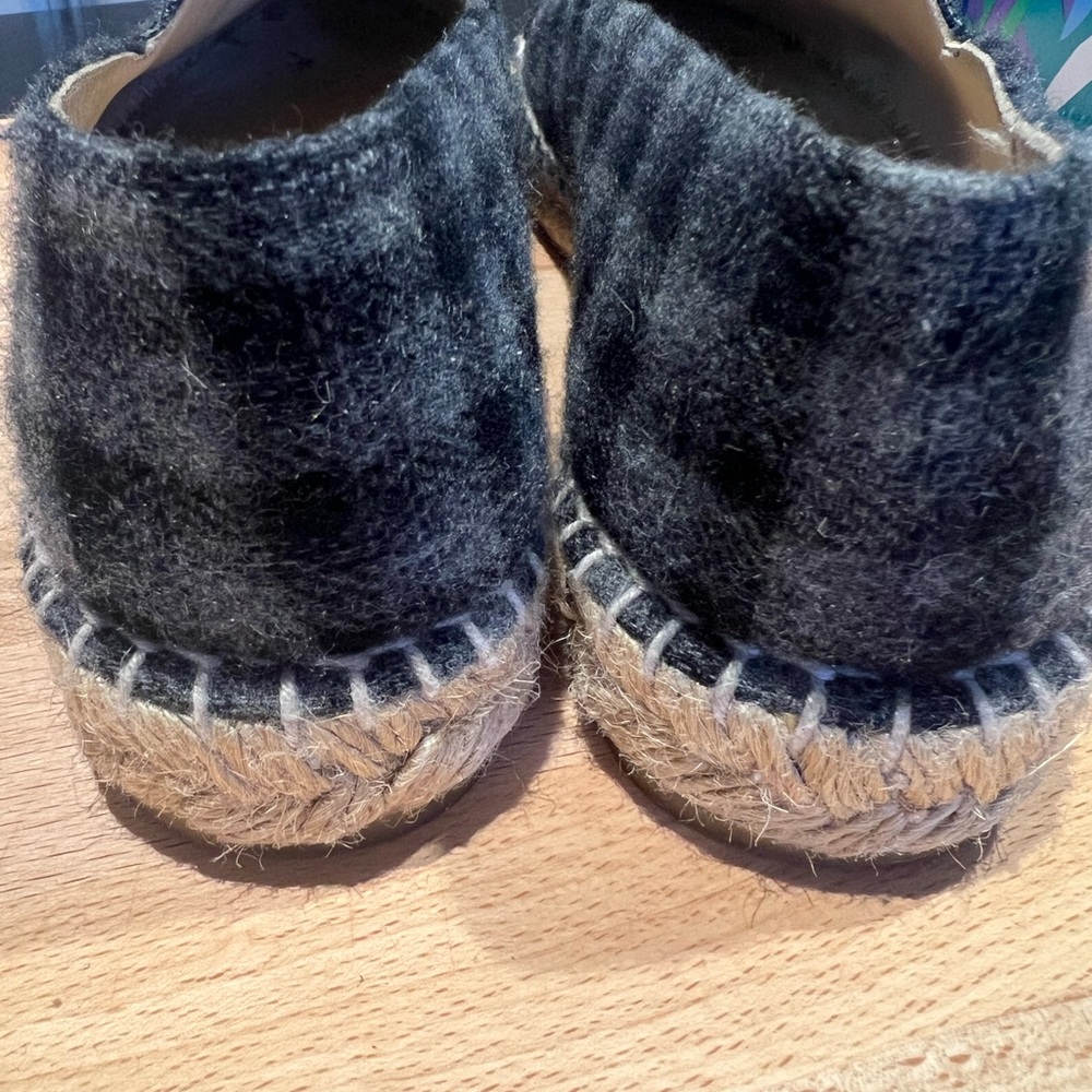 CHANEL Black and Gray Checkered Espadrilles - Picture 6 of 9